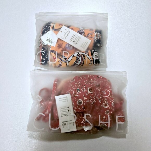 Cupshe Paisley Swirl Lace-Back Bralette & High Waist Bikini Set - Picture 4 of 5